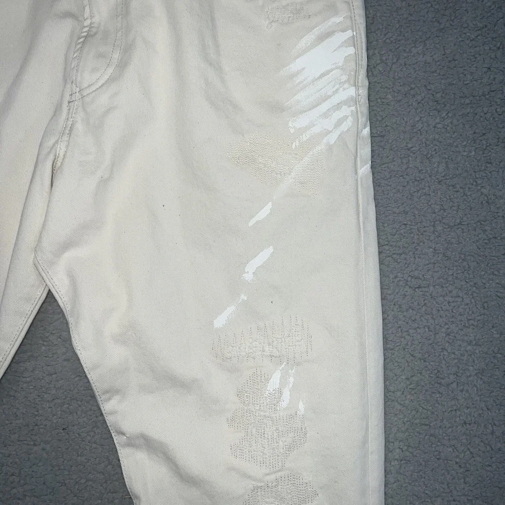 NOS Polo Ralph Lauren Repaired Jeans Men's 38 x 34 Cream The Sullivan Pants